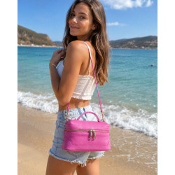 Sac Bandoulière en Cuir Grainé " Style Vanity "