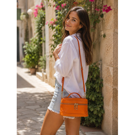 Sac Bandoulière en Cuir Grainé " Style Vanity "