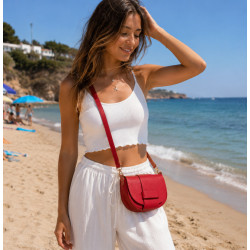 Sac Bandoulière Femme en Cuir Grainé – Petit Modèle