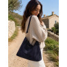 Sac bandoulière en daim souple femme – Grand sac tendance et élégant