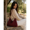 Sac bandoulière en daim souple femme – Grand sac tendance et élégant