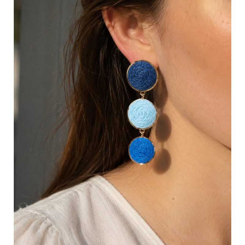 Boucles d’oreilles pendantes tressées esprit bohème chic