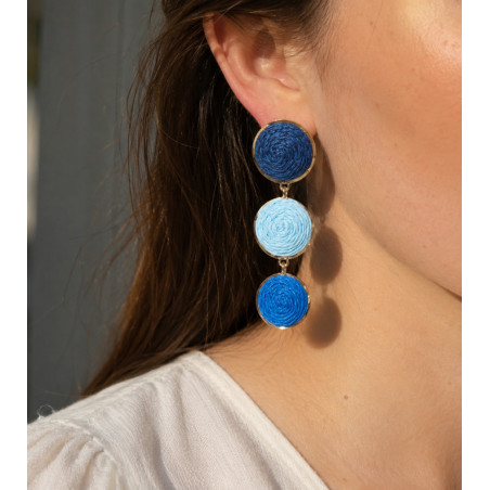 Boucles d’oreilles pendantes tressées esprit bohème chic