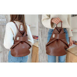 Sac à Dos Femme Cuir Véritable Réglable – Sac Convertible Porté Main