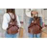 Sac à Dos Femme Cuir Véritable Réglable – Sac Convertible Porté Main