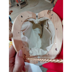 Sac Femme Effet Paille et Bois – Sac Bandoulière Élégant Esprit Bohème Chic