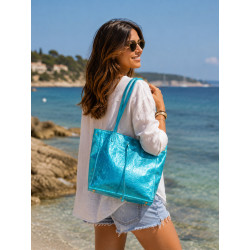 Sac cabas femme en cuir irisé – Élégant, pratique et tendance