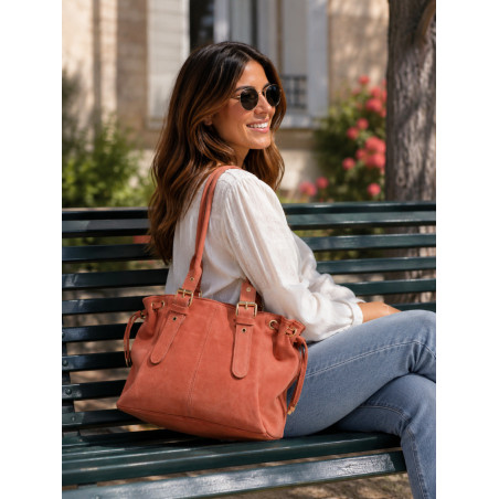 Sac à main femme en daim – cabas bohème chic, tendance campagne, cuir suédé