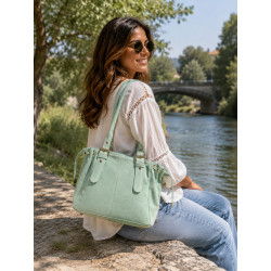 Sac à main femme en daim – cabas bohème chic, tendance campagne, cuir suédé