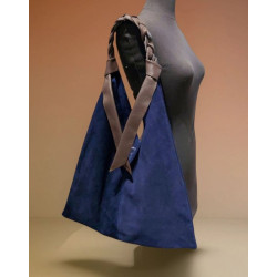 Sac cabas femme en suédine avec anses tressées – Grand format élégant et tendance