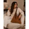 Sac cabas femme en suédine avec anses tressées – Grand format élégant et tendance