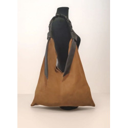 Sac cabas femme en suédine avec anses tressées – Grand format élégant et tendance