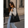 Sac cabas femme en suédine avec anses tressées – Grand format élégant et tendance