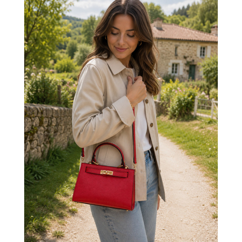 Sac à Main Femme Élégant avec Bandoulière Amovible – Format Compact Chic