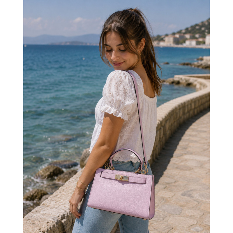 Sac à Main Femme Élégant avec Bandoulière Amovible – Format Compact Chic