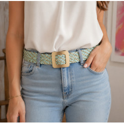 Ceinture tressée femme boucle dorée – Accessoire mode chic et tendance