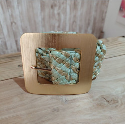 Ceinture tressée femme boucle dorée – Accessoire mode chic et tendance