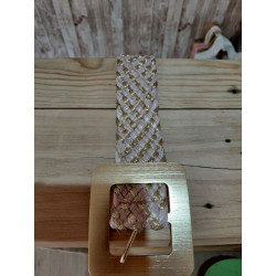 Ceinture tressée femme boucle dorée – Accessoire mode chic et tendance