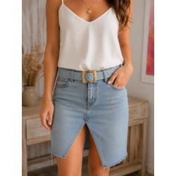 Ceinture tressée femme boucle dorée – Accessoire mode chic et tendance