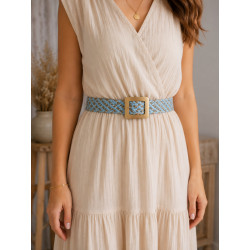 Ceinture tressée femme boucle dorée – Accessoire mode chic et tendance