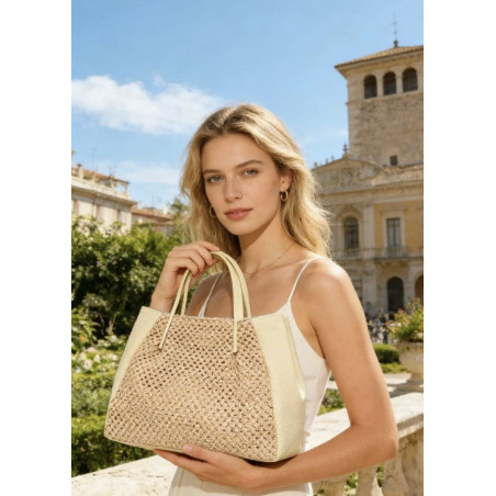 Sac cabas tressé femme – Sac à main élégant et tendance pour le quotidien