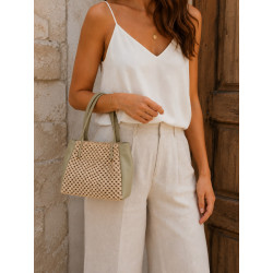 Sac cabas tressé femme – Sac à main élégant et tendance pour le quotidien