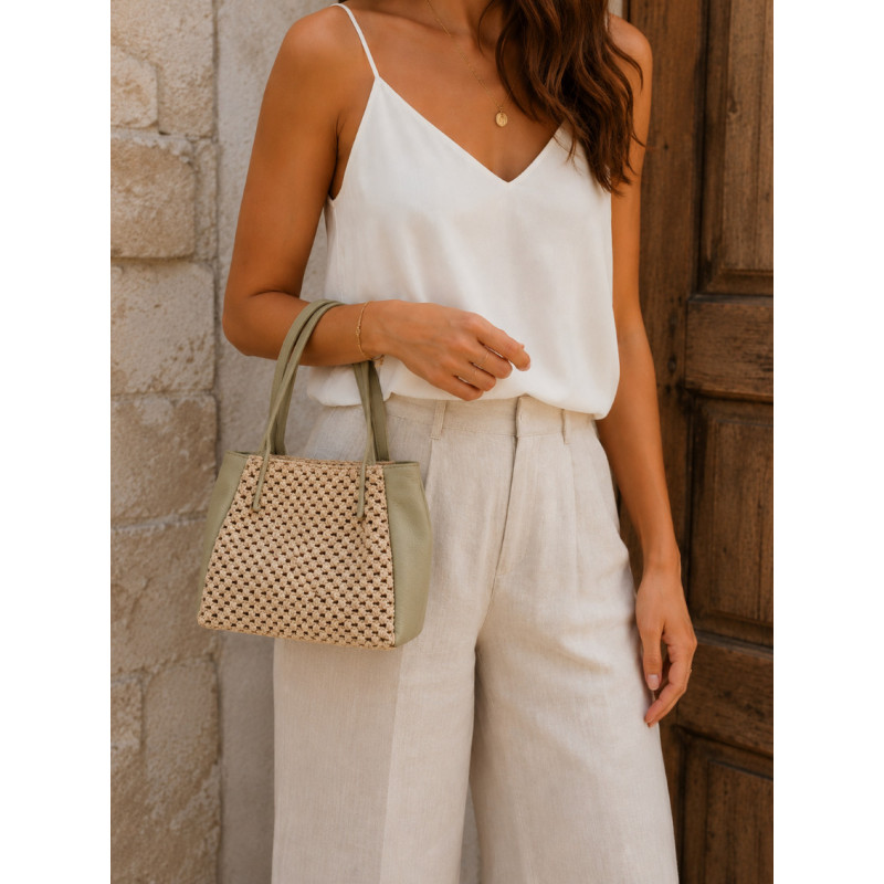 Sac cabas tressé femme – Sac à main élégant et tendance pour le quotidien