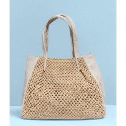 Sac cabas tressé femme – Sac à main élégant et tendance pour le quotidien