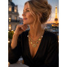 Collier breloques Soleil & Lune doré – Bijou bohème chic avec perles