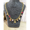 Collier breloques fleurs doré – Bijou bohème chic à fleurs colorées