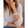 Lot de 2 bracelets en résine – Joncs fantaisie tendance pour femme