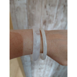 Lot de 2 bracelets en résine – Joncs fantaisie tendance pour femme