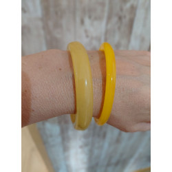Lot de 2 bracelets en résine – Joncs fantaisie tendance pour femme