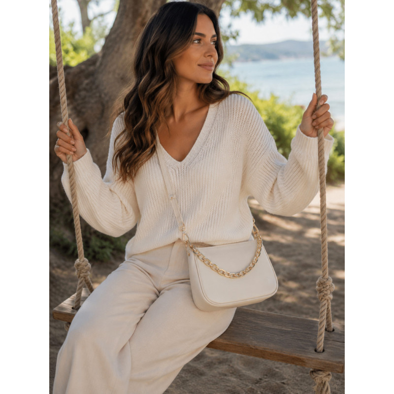 Sac bandoulière femme avec chaîne dorée – Sac à main élégant et tendance