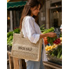 Panier cabas BISOU SALÉ en raphia – Grand sac de plage et de shopping tendance pour femme