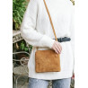 Sac bandoulière en daim cuir véritable – Sac femme élégant et intemporel