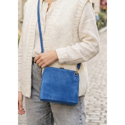 Sac bandoulière en daim cuir véritable – Sac femme élégant et intemporel