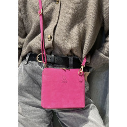 Sac bandoulière en daim cuir véritable – Sac femme élégant et intemporel
