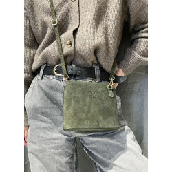 Sac bandoulière en daim cuir véritable – Sac femme élégant et intemporel
