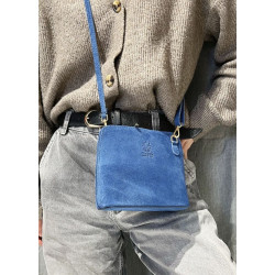 Sac bandoulière en daim cuir véritable – Sac femme élégant et intemporel