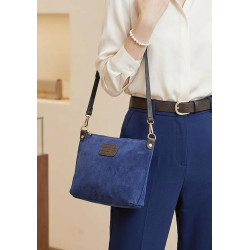 Sac bandoulière en daim cuir véritable – Sac femme chic et élégant