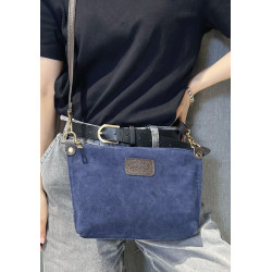 Sac bandoulière en daim cuir véritable – Sac femme chic et élégant
