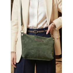Sac bandoulière en daim cuir véritable – Sac femme chic et élégant