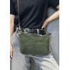 Sac bandoulière en daim cuir véritable – Sac femme chic et élégant