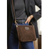 Sac bandoulière en daim cuir véritable – Sac femme chic et élégant
