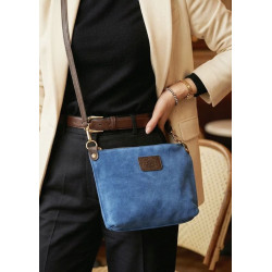 Sac bandoulière en daim cuir véritable – Sac femme chic et élégant
