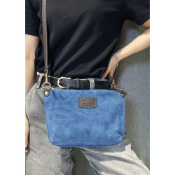 Sac bandoulière en daim cuir véritable – Sac femme chic et élégant