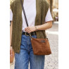 Sac bandoulière en daim cuir véritable – Sac femme chic et élégant