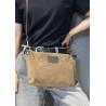 Sac bandoulière en daim cuir véritable – Sac femme chic et élégant