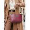 Sac bandoulière en cuir grainé véritable – Sac femme élégant et intemporel